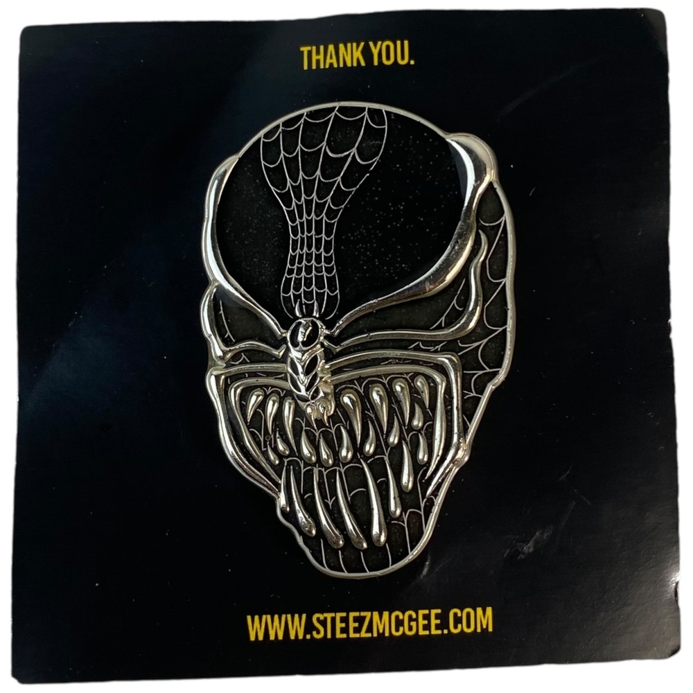 Steez McGee Spider Rare Venom Enamel Pin Badge Superhero Comic Collectible‎ E14Q